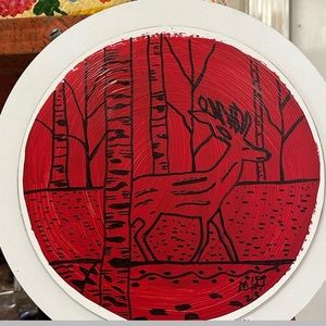 Hand painted deer